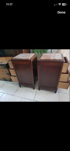 Pair bedside lockers