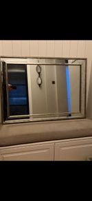 Large Antique Silver framed mirror