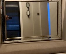 Large Antique Silver framed mirror