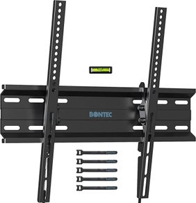 Ultra Slim TV Wall Bracket Mount for 23-60 inchs LCD LED TVs, Low Profile Tilt TV Wall Mount up to VESA 400x400mm, 50 inch tv wall bracket with Spring Locking System, Includes 5 Cable Ties (FREE POSTAGE)