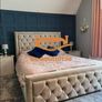 Ottoman Upholstered Bed, Double Bed with Hydraulic Lifting Bar, Height Adjustable Padded Headboard, Metal Slatted Frame, Youth Bed, Adult Bed Image 4