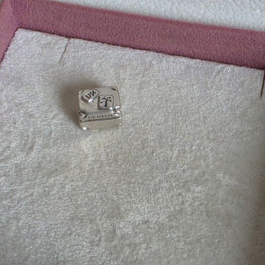 Pandora  Paris travel suitcase charm very good condition hallmarked