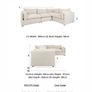 Cream Fabric Corner Sofa Image 2
