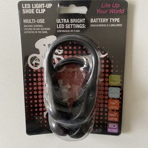 Led Light-Up Shoe Clip, One pair | Blue, Battery powered