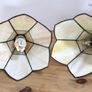 Set of 2 White Liberty-Style Tiffany Glass Chandel Image 4