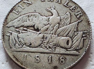 1 Thaler 1818 Prussia Frederick William III