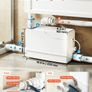 Utility Sink Pump 800W 12000L/h Flow 32.8 ft/10 m Head Macerator Pump, Waste Water Disposal Macerating Machine with 3 Inlets, for Basement, Kitchen, Sink, Shower, Bathtub, Laundry Gray Water Image 3
