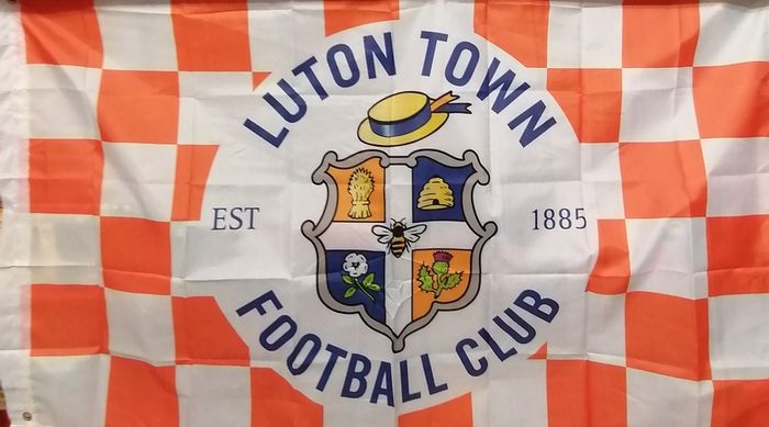 Luton Town football flag 5ft x 3ft.