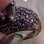 Sterling Silver Cubic Zirconia Amethyst Cocktail Ring Image 3