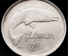 [#75] - Ireland 1939 | Irish 2s | Irish Florin | Salmon | KM.15 | High Grade