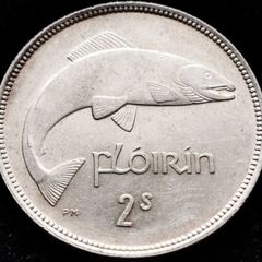 [#75] - Ireland 1939 | Irish 2s | Irish Florin | Salmon | KM.15 | High Grade