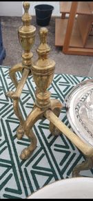 Pair of Brass Fire Dogs