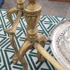 Pair of Brass Fire Dogs