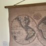 Vintage canvas map of the world Image 3