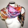 Handmade "Autumn" 100% silk scarf 90x90cm Image 7