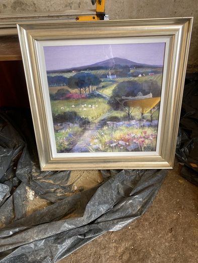 large picture with silver frame