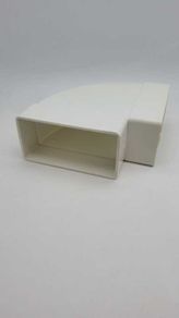 90o Flat Bend, Rectangular PVC Ducting, 110x54mm