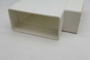90o Flat Bend, Rectangular PVC Ducting, 110x54mm