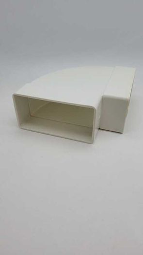 90o Flat Bend, Rectangular PVC Ducting, 110x54mm