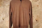 Marlboro Classics 1/4 Zip Jumper Sweater Pullover Brown Red Size Large