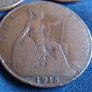 1915 George V Pennies. Image 2
