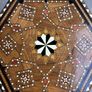 Hexagonal Damascene Fruitwood Tea Table with Mosaic Detailing, 1890s Image 4