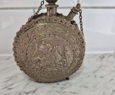 St. George. Pavur. Vintage Gunpowder flask Ottoman Empire. Greece. Balkans