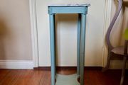 Blue Stand with Marble Top