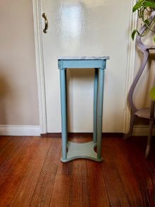 Blue Stand with Marble Top