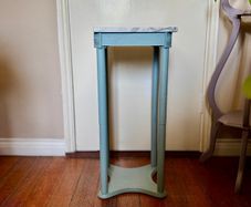 Blue Stand with Marble Top