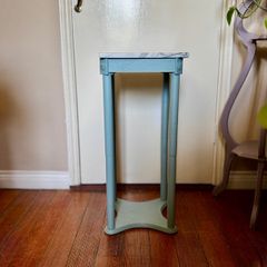 Blue Stand with Marble Top