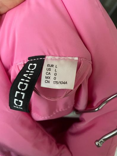 H&M pink puffer coat