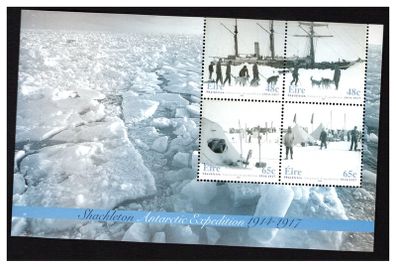 2004 Ireland 90th Anniversary of Shackleton's Antarctic Expedition Commemorative Stamps Booklet Pane Mint Never Hinged (MNH). Hibernian HB147a