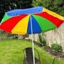 Summer Pride Rainbow Or Black & Red Garden Pub Party Parade Umbrellas. Brand New In Box 2 Metre Image 3