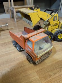 Rare Vintage 1970s Rico Espana Super Sanson Pressed Steel Dump Truck