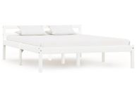 main image for ad Bed Frame White Solid Pine Wood 140x200 cm