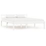 Bed Frame White Solid Pine Wood 140x200 cm Image 2