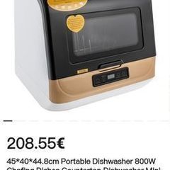 Portable Countertop Dishwasher - 45x40x45cm