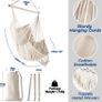 Hammock Chair Large Relax Hanging Swing Chair Cotton Weave for Superior Comfort Elegant Tassels Creative Metal Strong Spreader Bar 3-section Combination Detachable Easy to Install MULTIPLE COLOURS AVAILABLE (FREE POSTAGE) Image 6
