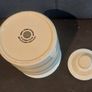 Fabulous RARE Collectable Traditional Cornishware Storage Jar in the Very Rare and Discontinued Gold & White Colourway, TG Green, Restyled by Judith Onions, Circa 1968 to 1975 Image 6