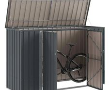 Garden Storage Box Black 214 x 82 x 132 cm Steel