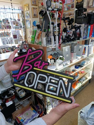 Neon LED BAR Open Sign Business Office man cave
