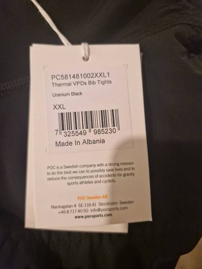 POC Thermal VPDs Bib Tights XXL  Brand New