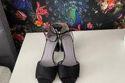 NEXT ladies black suede ankle strap sandals