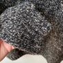 Aran Crafts Ireland Wool Sweater Men's Medium Grey Tweed Shawl Collar Fleck Image 5