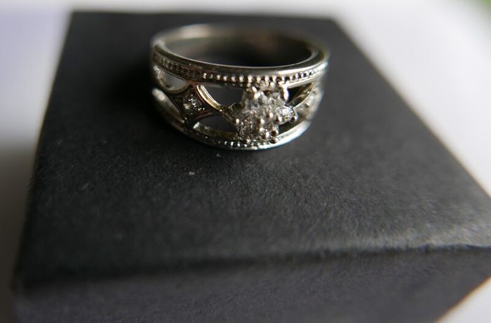 Vintage White Sapphire Floral Ring