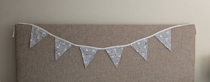 Bunting for baby's nursery or playroom.