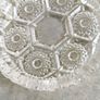 Vintage Clear Glass Ashtray / wine coster Snowflake Design Pattern, Immaculate Condition. Image 4