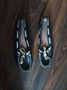Navy leather shoes from Fat Face