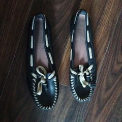 Navy leather shoes from Fat Face